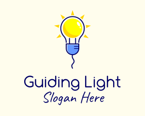 Electric Solar Power Light logo design