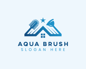 Cleaning Plunger Brush logo design