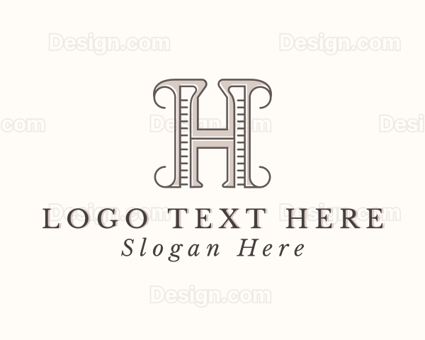 Stylish Hotel Interior Design Letter H Logo