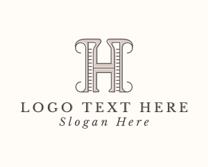 Stylish Hotel Interior Design Letter H logo
