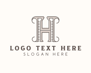 Stylish Hotel Interior Design Letter H Logo