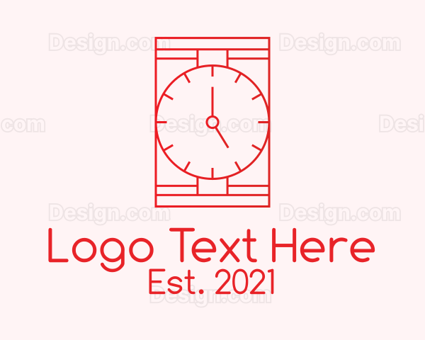 Red Wristwatch Time Logo