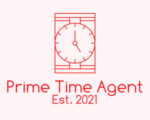 Red Wristwatch Time  logo design