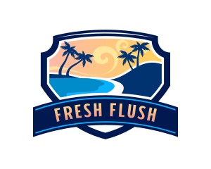 Beach Resort Vacation Logo