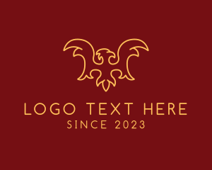 Eagle - Royal Falcon Outline logo design
