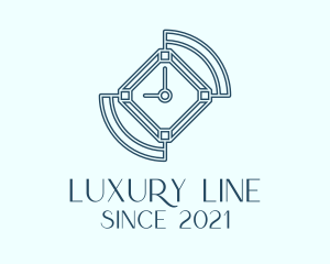 Blue Luxury Wristwatch logo design