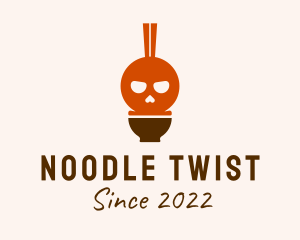 Skull Noodle Street Food  logo design