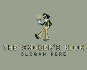 Hippie Marijuana Smoker logo