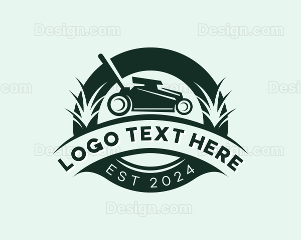 Lawn Mower Landscaping Logo