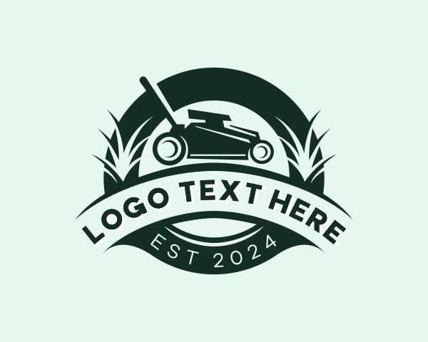 Grass Cutting logo example 3