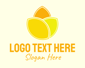 Yellow Lemon Flower logo