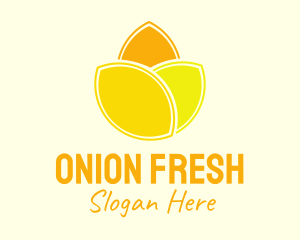 Yellow Lemon Flower logo design