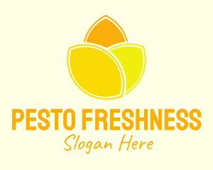 Yellow Lemon Flower logo design