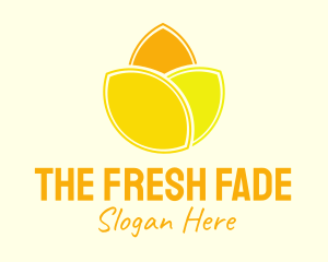 Yellow Lemon Flower logo design