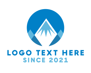 Volcano - Circle Mountain Peak logo design
