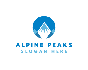 Circle Mountain Peak logo design