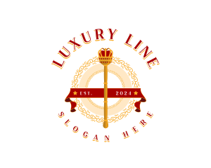 Luxury Royal Scepter logo design