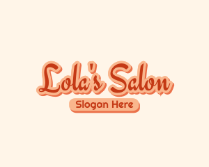 Retro Cozy Salon logo design