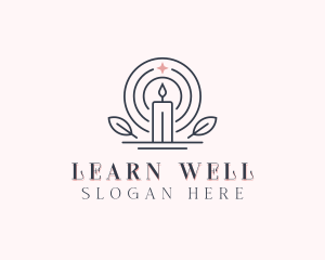 Candle Wellness Decor logo design