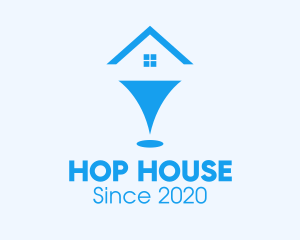 Blue Housing Locator logo design