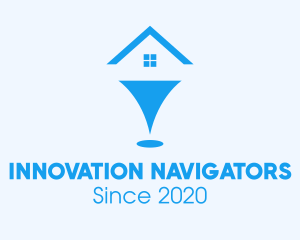 Blue Housing Locator logo design