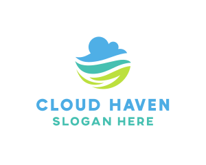 Nature Cloud Sky logo design