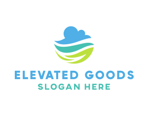 Nature Cloud Sky logo design