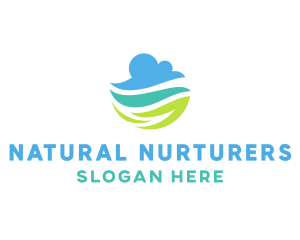 Nature Cloud Sky logo design