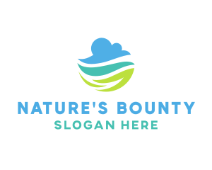 Nature Cloud Sky logo design