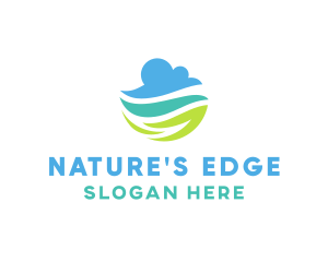 Nature Cloud Sky logo design