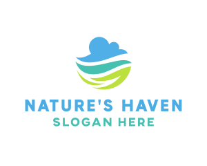 Nature Cloud Sky logo design