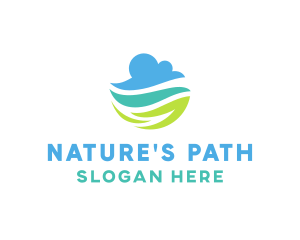 Nature Cloud Sky logo design