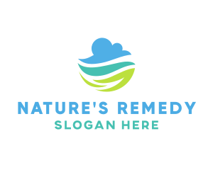 Nature Cloud Sky logo design