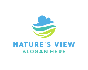 Nature Cloud Sky logo design