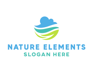 Nature Cloud Sky logo design