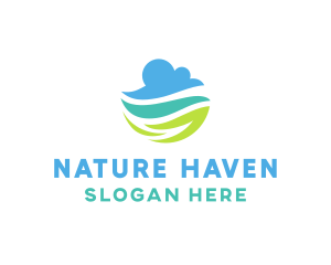 Nature Cloud Sky logo design