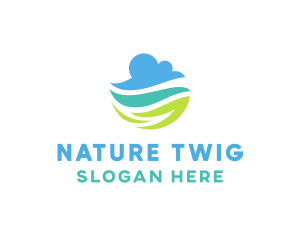 Nature Cloud Sky logo design