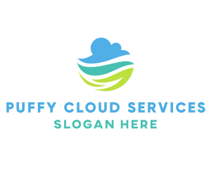 Nature Cloud Sky logo design