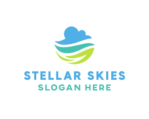 Nature Cloud Sky logo design