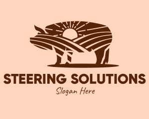 Sunrise Pig Farm  logo design