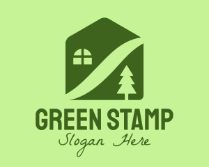 Green Vacation House logo design