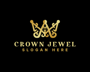 Luxury Royalty Crown Letter AM logo