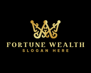 Luxury Royalty Crown Letter AM logo design