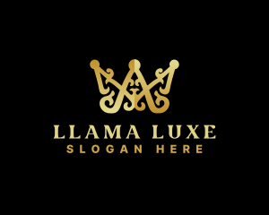 Luxury Royalty Crown Letter AM logo design