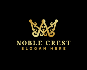 Luxury Royalty Crown Letter AM logo