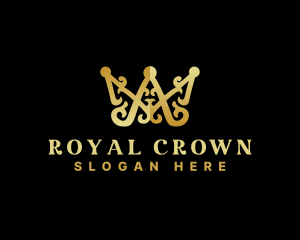 Luxury Royalty Crown Letter AM logo
