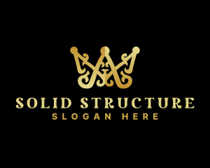 Luxury Royalty Crown Letter AM logo design