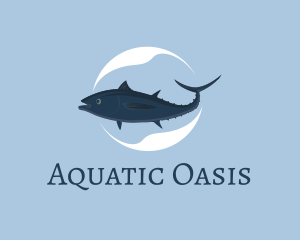 Aquatic Mackerel Seafood  logo design