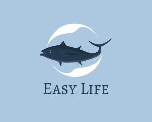 Aquatic Mackerel Seafood  logo design