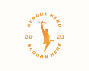 Human Electric Thunder logo design
